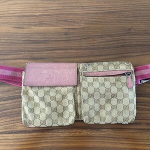 Vintage Gucci Pink Fanny Pack Bum Bag 90's Carrie Bradshaw